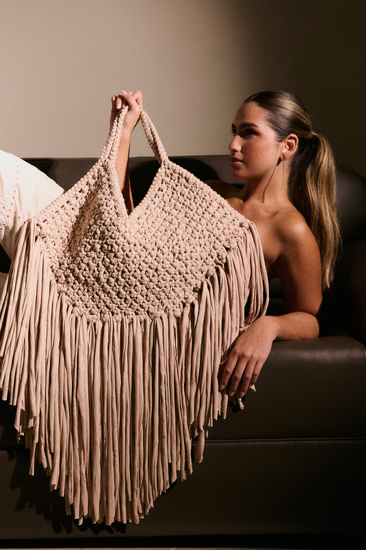 The maxi ikigai tote in beige