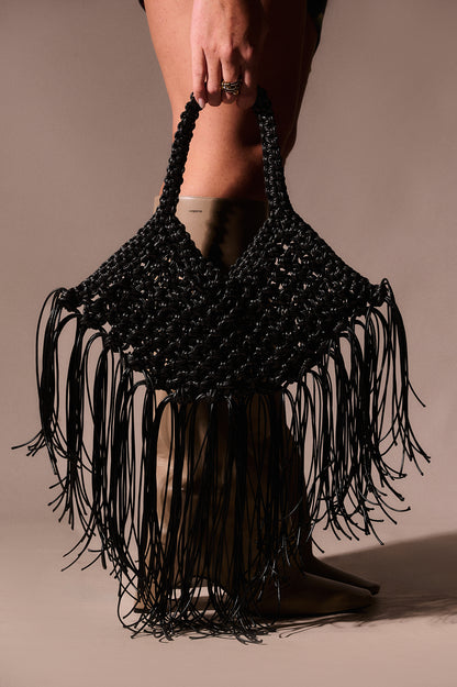 The mini ikigai tote in black