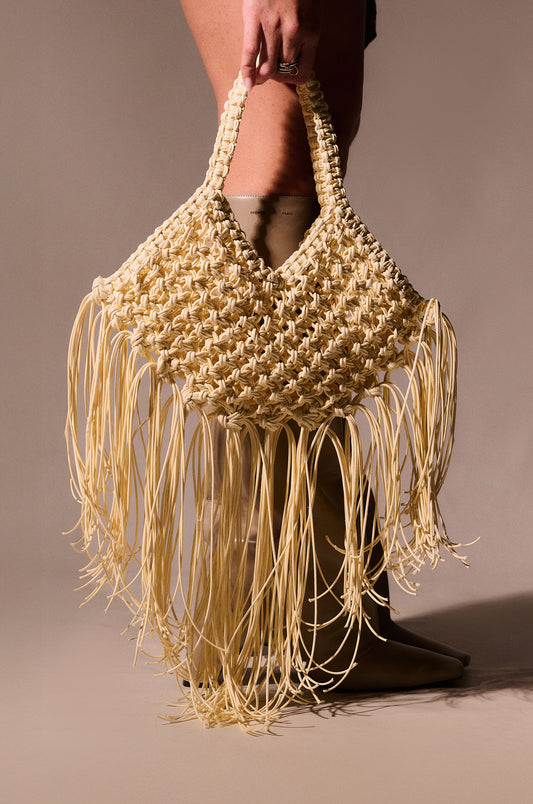 The mini ikigai tote in ivory