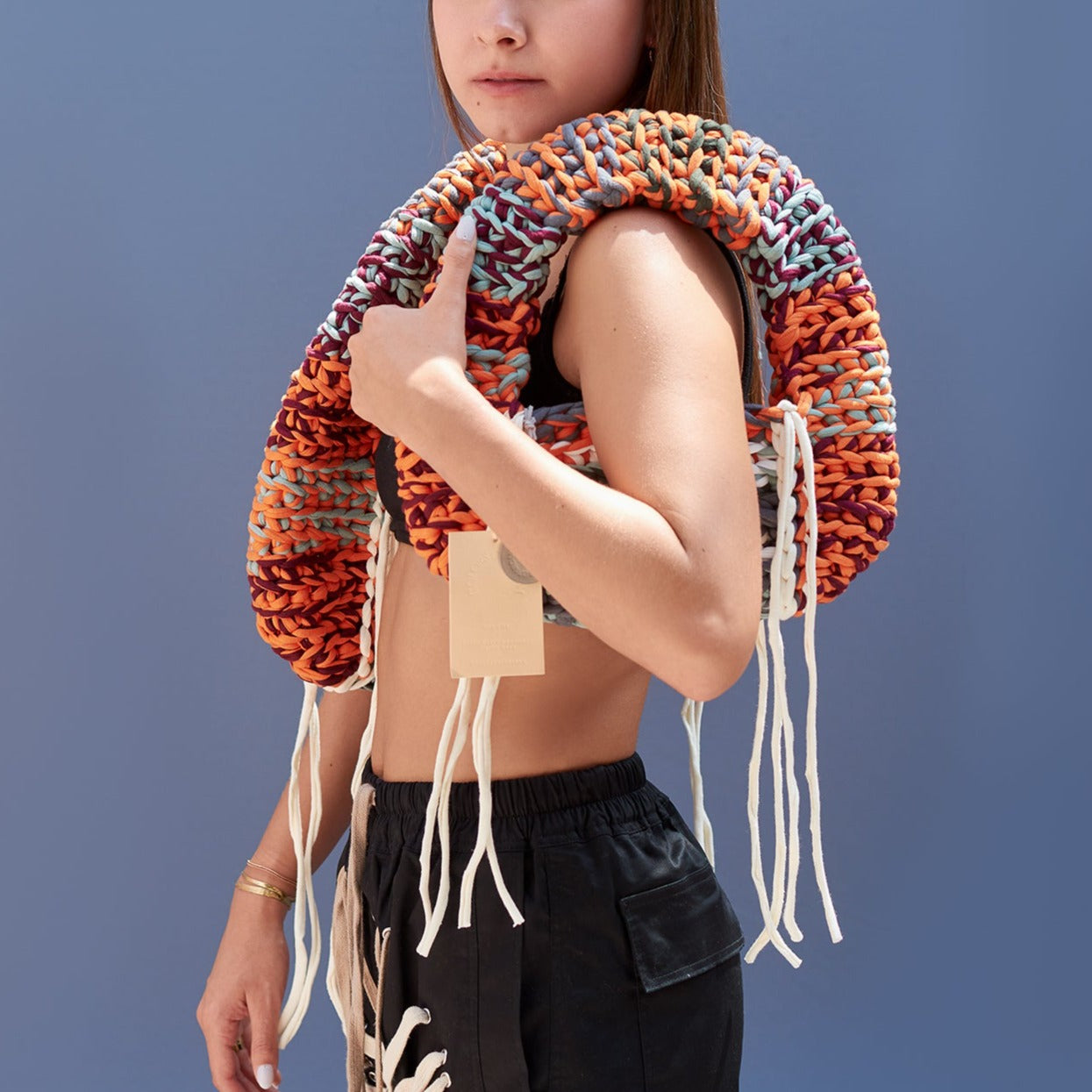 The shoulder nuance bag in orange